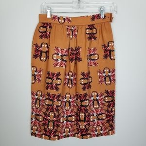 M Missoni orange print midi skirt